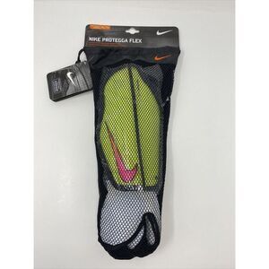 NIKE Protegga Flex Soccer Shinguards Size XL Neon Yellow/ Hot Pink UNISEX‎